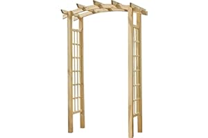 Zest Moonlight Arch – Elegant Wooden Garden Arch, PEFC-Certified, Perfect for Climbing Plants, Outdoor Decor, and Garden Entrances
