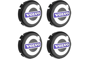 JANDH Coprimozzo Ruota 64mm, 4 Pezzi Coprimozzo Volvo, ABS Coprimozzi Auto con Logo, Copricerchio Coprimozzo Ruota, Fissaggio con Quattro Clip, adatto per Coprimozzi Volvo