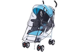 nuosen Universal Baby Stroller Rain Cover, Baby Buggy Rain Cover For Pushchair Pram with Zip Wind Dust Shield