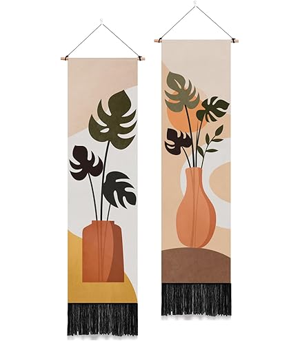 Arazzo Da Parete Con Fasi Lunari E Costellazioni - 32,5x145 Cm In Lino E Cotone | Bohémien - Foto 9