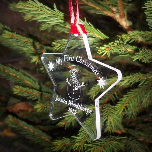 Engraved My First Christmas Bauble, Tree Decorations, Baby's 1st Christmas