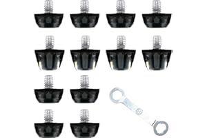 Artanchao - Juego de 12 tacos de fútbol para Nike, Puma, Umbro, Lotto, Mizuno, rosca M5, TPU, 8 x 6 mm/4 x 9 mm, con llave