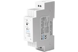 Stonenect DC 12V 1.25A 15W DR-15-12 Din-Rail Power Supply Transformer Switching Power Supplies Mountable Modular Power Supply for Industrial Automation Distribution Boxes Instrumentation