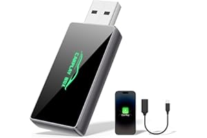 Ofottofo Adattatore CarPlay Wireless per iPhone, 2025 Upgrade USB Car Play Wireless Stick, WiFi 5GHz Connessione Stabile, Compatibile con Auto e iPhone iOS 10+