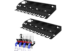 BONJUME Dosenhalter, 2PCS Sprühflaschenhalter Wandregal Spraydosenhalter Wand Dosenhalter Aufbewahrungsregal Werkstatt Halterung Für Spraydosen Pinselloch 4 Schlitzen Sprühflaschenregal Für Garage Geschäft