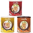 Chaizup Premium 1 Min Instant Assorted Tea Pack - 500G Cans (Pack Of 3)|Masala, Ginger & Saffron Flavours|Approx. 108 Servings|1500 Gram