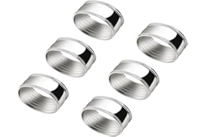 BREDEMEIJER Pierścionek z materiału owalny zestaw 6 szt. 5,5 x 4,2 cm posrebrzany