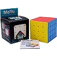 Kiditos MoYu Meilong Cubing Classroom 4X4 Cube Stickerless Speed Cube Magic Cube Puzzle (Solve Method Included), 59mm Size