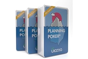 Zwinne planowanie kart do pokera dla 4 osób, zestaw kart Scrum Poker do efektywnego oszacowania złożonych wymagań projektowych w zespole - Made in Germany - wersja Ulassa