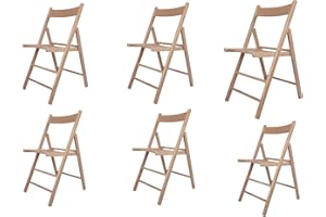 Generic Sedia Pieghevole in Legno da interno ed esterno in legno naturale (6)