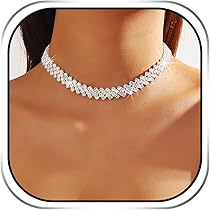 Inateannal Collana da sposa in cristallo Orecchini Set Collana con strass Y Lariat Orecchini pendenti con nappe in cristallo Collana girocollo tennis in oro Gioielli sposa Collana zirconi cubici Set