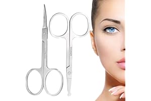 Eastrise Nail Scissors,Eyebrow Scissors,Professional Multi-purpose,Manicure Curved Blade Scissors for Men and Women Nails, Cuticle, and Thick Toenails