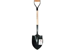 Pala de acero con mango de madera de 75 cm y protección segura para jardinería SHW-FIRE