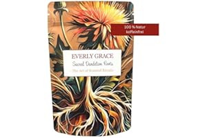 Everly Grace Roasted Ritual – Sacred Dandelion Roots, koffeinfreie Kaffee-Ersatz aus gerösteter Löwenzahnwurzel, vegan & naturrein, für Detox, Schwangerschaft & empfindliche Genießer