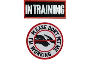 SIRLOMU 2 PEZZI PATCH TATTICO CANE DA SERVIZIO RICAMATO CON PATCH MILITARE VESTA ABBIGLIAMENTO (per cani medi e grandi)