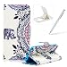 Produktbild Für Samsung Galaxy S6 Edge Handyhülle Brieftasche Lederhülle Case,Bookstyle Magnet PU Leder Standfunktion Kompletter Schutz Kartenfach Wallet Cover für Samsung Galaxy S6 Edge,Herzzer Mode Gute Qualität [Elefant Blumen Muster] Schutztasche Schutzhülle Handyschale Hülle Flip Case Cover für Samsung Galaxy S6 Edge + 1 x Frei Weiß Handy Halterung Ständer + 1 x Frei Silber Touch Pen Stift Stylus