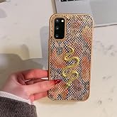 Zebana Samsung Galaxy S20 FE ile Uyumlu Kılıf Zebana Golden Serpent Silikon Kılıf Turuncu