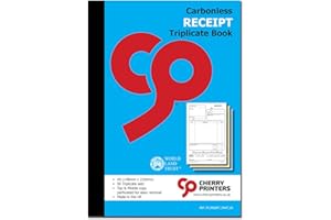 Cherry Printers - Blocco per ricevute, senza carbone, formato A4, A5, per copia duplice/triplice in formato A5