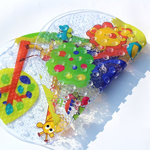 Badewannenmatte Wanneneinlage FüR Kinder Und Babies Aus Naturgummi Bietet ErhöHte Sicherheit FüR Sie Und Ihre Kinder im Bad 39X69CM (Zoo) - 2