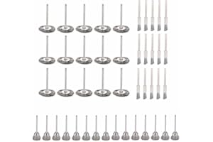 OUFDJ-IPRO Szczotka druciana do wiertarki, 45 szt. szczotki druciane ze stali nierdzewnej, szczotki druciane, zestaw szczotek do kół i kubków, szczotki druciane do wiertarek, akcesoriów