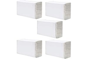 TENLITE White 1 Ply 34 GSM Z Fold Tissue Paper Hand Soft Absorbent Hygienic Multi-Fold Paper Towel Dispensers Kitchen, Bathroom, Events, Office 21 cm x 20 cm (750 Sheets (Pack of 5))