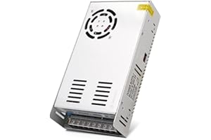MOGOULUA 24 V 25 A 600 W Alimentatore a commutazione universale regolabile da AC a DC - Driver LED, trasformatore per monitoraggio, convertitore, adattatore per radio e computer