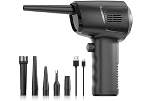 Irishom Aspirador de aire eléctrico, 50.000 rpm, velocidad del viento ajustable sin niveles, recargable, inalámbrico, ergonómico, inflador de almohada