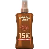 HAWAIIAN TROPIC - Koruyucu Kuru Yağ Spreyi SPF 15 | Hindistan Cevizli ve Guavalı | 200 ml