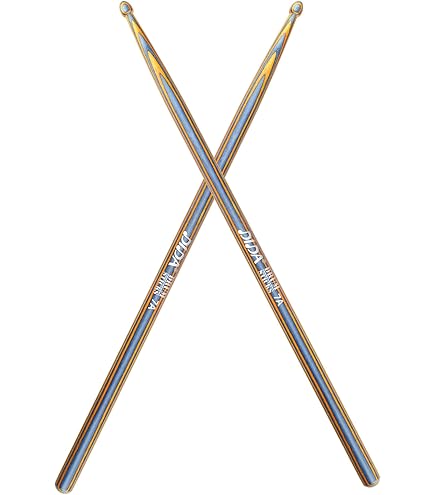 Moboog Baguettes De Batterie Professionnelles En Bois D'érable Avec Pointe Ovale 5A 7A, Parfaitement équilibrées (7A Noir