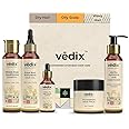 Vedix Ayurvedic Hair growth Kit | 5 product Kit | for Dry Hair, Dry Scalp, Wavy Hair | Vedix Hair Oil, Shampoo, Serum, Mask, Conditioner Set