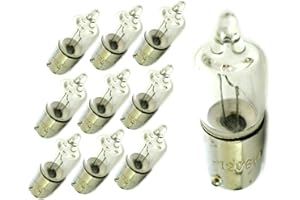 CARALL 10 Sztuk Lampa Halogenowa Specjalna Samochód (H6W BAX9s 12V 6W)