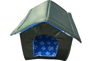 MEETGRE Casa Per Animali Da Esterno, Cuccia Per Gatti Impermeabile Resistente Alle Intemperie, Riparo Ispessito Pieghevole, Cabina Tenda Per Animali Domestici Da 2,5-6 Kg (S-L)