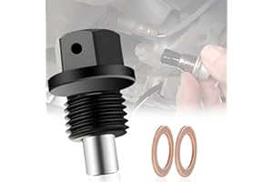 CHRI Vite magnetica di scarico dell'olio, dado di scarico per vasca dell'olio, vite per vasca dell'olio, in acciaio inox, con guarnizioni (M14 x 1,5)