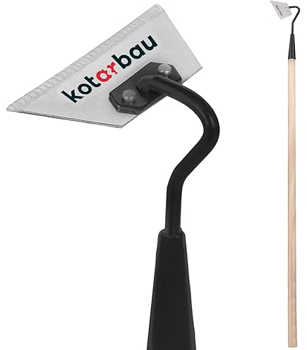 KADAX Haak van metaal, tuinhaak met lange houten steel, dubbele haak voor tuin om de grond los te maken, te beluchten en onkruid te wieden, onkruidhaak (Lang, hartvormig - 3 tanden, met KADAX Haak van metaal, tuinhaak met lange houten steel, dubbele haak voor tuin om de grond los te maken, te beluchten en onkruid te wieden, onkruidhaak (Lang, hartvormig - 3 tanden, met