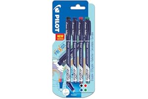 Pilot FriXion Fineliners Pack of 4 Black/Blue/Red/Green
