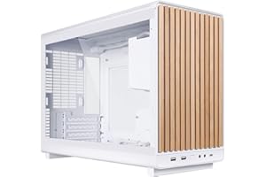 Lian Li DAN Cases A3-mATX Wood Edition PC-Gehäuse, Micro-ATX, Tempered Glass, Buche, Weiß
