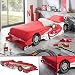 Produktbild habeig Kinderbett RED RACER 190x90cm 200x90cm Jugendbett Autobett rot Bett F1 Rennauto