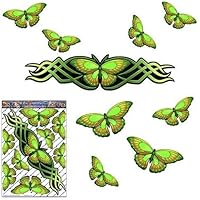 Grüner Schmetterlings-großer Tieraufkleber für Auto-Wohnwagen-LKW-Boote - ST00021GR_LGE - JAS Aufkleber
