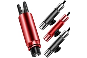EOPUOZS 2 in 1 Taglia Cinture di Sicurezza e Rompivetro, 4 Pezzi Rompi Vetro Auto Emergenza con Vetro di Prova, Rompivetro Auto e Taglia Cintura, Attrezzo di Emergenza Portatile per Auto e Autobus