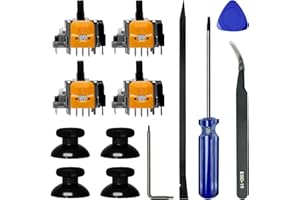 HLRAO 4pcs Hall-Effect Joysticks Replacement for Xbox Series X/S Controller,3D Analog Sensor Module for Xbox One S/X Joystick Thumb Stick Controller Accessories Parts with Repair Tools