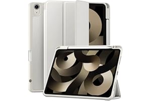 Maledan Etui na iPada Air 5./4. generacji (2022/2020) 27.7 cm z uchwytem na rysik, lekki potrójnie składany stojak iPad air 5 4 pokrowiec [obsługa ołówka 2. ładowania] automatyczne uśpienia/budzenie -