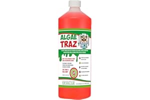 TOP DOG TURF Algae Traz Moss and Mould Cleaner – 1ltr Concentrate Spray for Artificial Grass and Astro Turf also suitable for your Garden Patio Fence Slabs Decking Paving Brick Work Conservatory Roof and Driveway