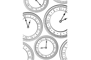 Darice Prägeschablone, Uhr, Plastik, transparent, 10,8 x 14,6 x 0,4 cm