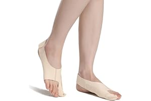 JOOTUEPO 1 Paio di Calzini Fissi per Correzione Hallux Valgus, Estensore Delle Dita Dei Piedi Orbitali, Separatore Delle Dita Dei Piedi (L, Colore Della Pelle)
