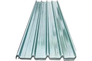 KEFU01 Placa de Iluminación Natural de Fibra de Vidrio de 1mm,Panel para Tejado Aislantes del Calor,Paneles para Tejado Transparente,Panel de Revestimiento Trapezoidal Ondulada (0.9x1.8m/35x71in,3 pcs)