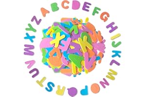 QIMMU Stickers Lettres en Mousse,Lettres autocollantes en mousse,stickers lettres alphabet,Lettres de L'alphabet en Mousse,École de rentrée Décoration, bricolage, accessoires de scrapbooking
