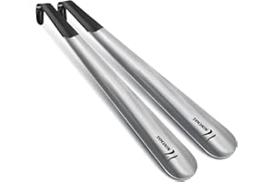 NINEMAX Calzascarpe Lungo Metallo 2 Pezzi,Calzante per Scarpe Robusto 42cm,Design Elegante,Facile da Usare