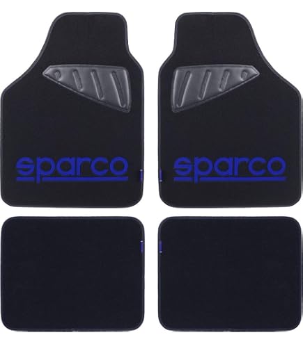 Set Coprisedili Auto SPARCO SPS431BL 9 Pezzi Nero/blu - Imbottiti, Lavabili In Lavatrice, Dimensioni Universali