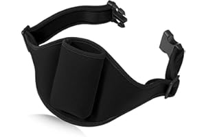 DOUKESH Cinturón de Micrófono,Bolsa de Micrófono,Cinturón de Micrófono de Fitness,Riñonera Ajustable para Tu Micrófono,Riñonera para Transmisores de Micrófono,Cinturón para Teatro,Riñonera para Fitness,Negro