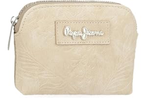 Pepe Jeans Jana Monedero Beige 11,5x8,5x1,5 cms Poliéster con Detalles en Piel Sintética by Joumma Bags
